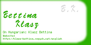 bettina klasz business card